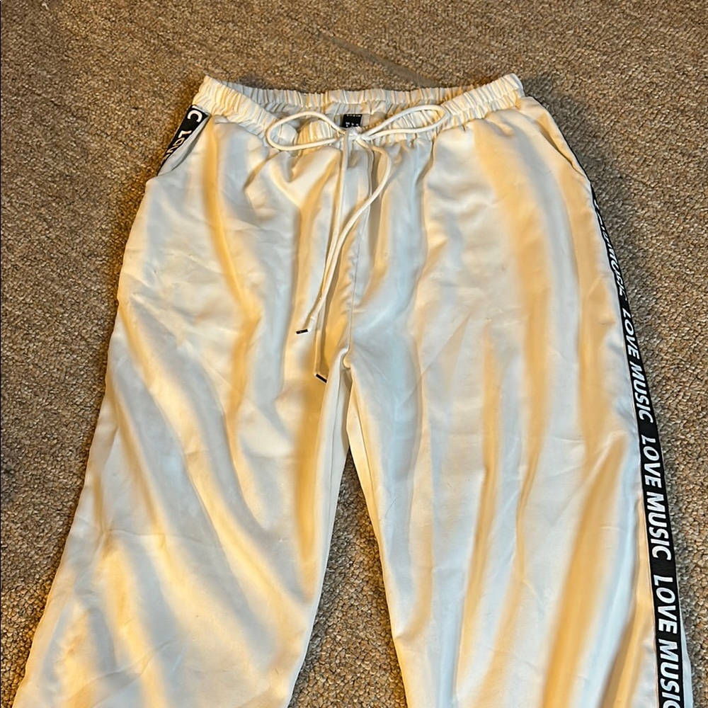 Women’s white joggers